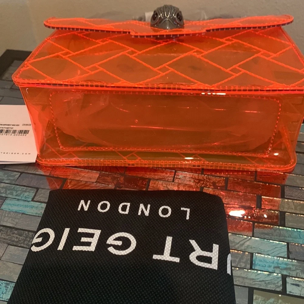 - Kurt Geiger London Rainbow Shop Mini Kensington Transparent Shoulder Bag - Picture 7 of 10